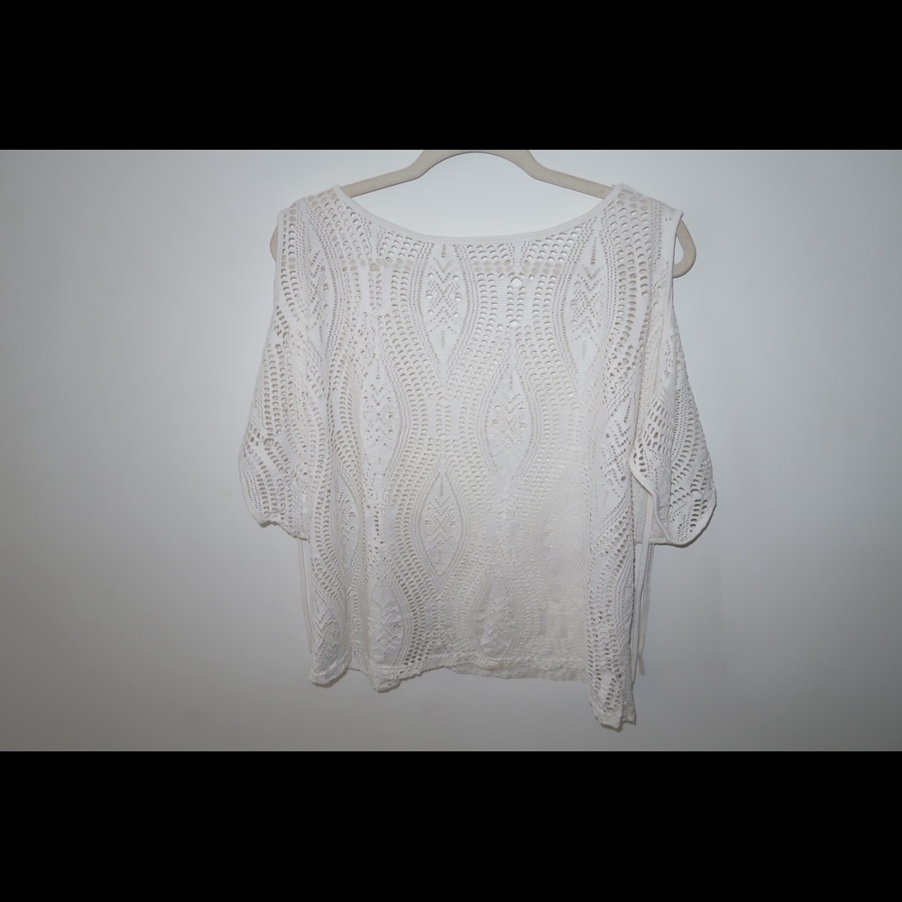White swimsuit coverup dress